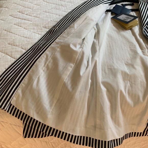 NEW PIAZZA SEMPIONE BLACK & WHITE STRIPED JACKET/BLAZER - SIZE 4 - MADE IN ITALY - Picture 5 of 9